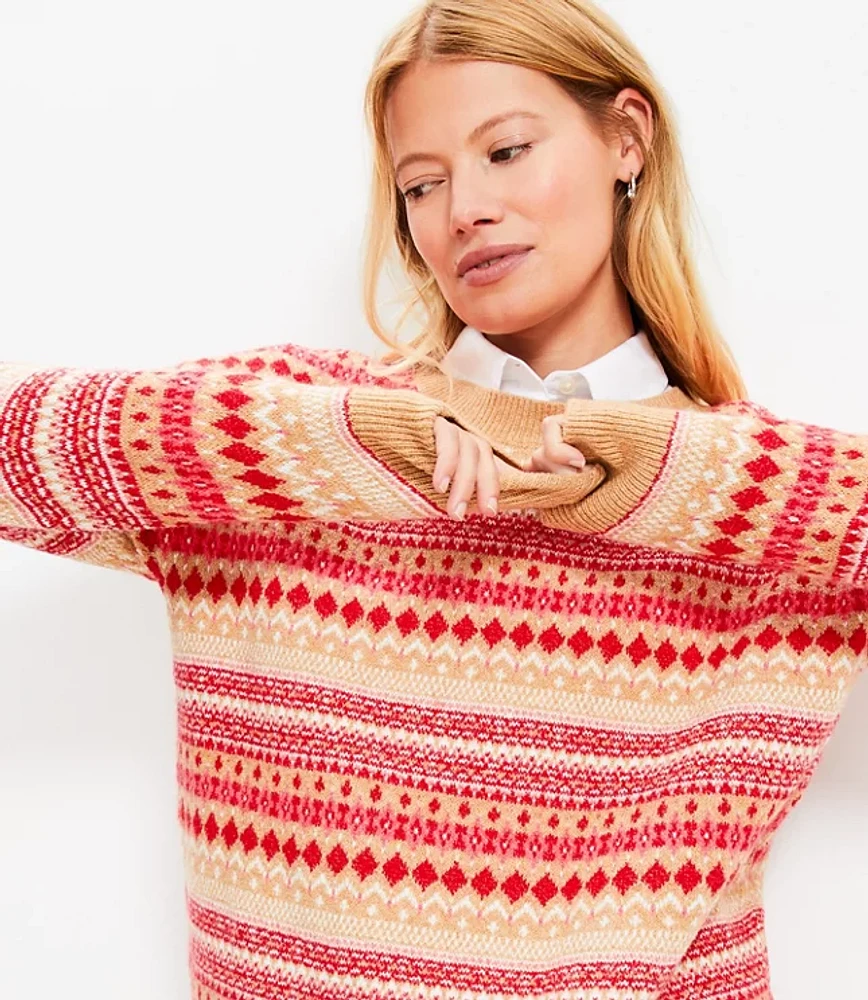 Striped Fair Isle Everyday Sweater