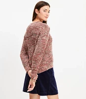 Petite Multicolored Stitchy Sweater