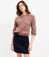 Petite Multicolored Stitchy Sweater