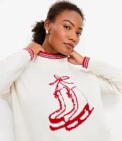 Ice Skates Mock Neck Sweater