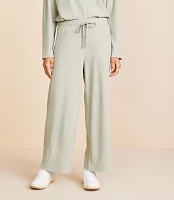 Petite Lou & Grey Brushed Wafflestitch Wide Leg Crop Pants