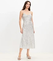 Sequin Strappy Midi Dress