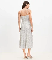 Sequin Strappy Midi Dress