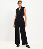 Crepe Lapel Jumpsuit