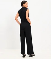 Crepe Lapel Jumpsuit