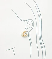 Modern C Hoop Earrings