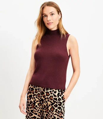 Funnel Neck Sleeveless Sweater