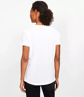 Petite Sparkle Bow Everyday Crew Tee