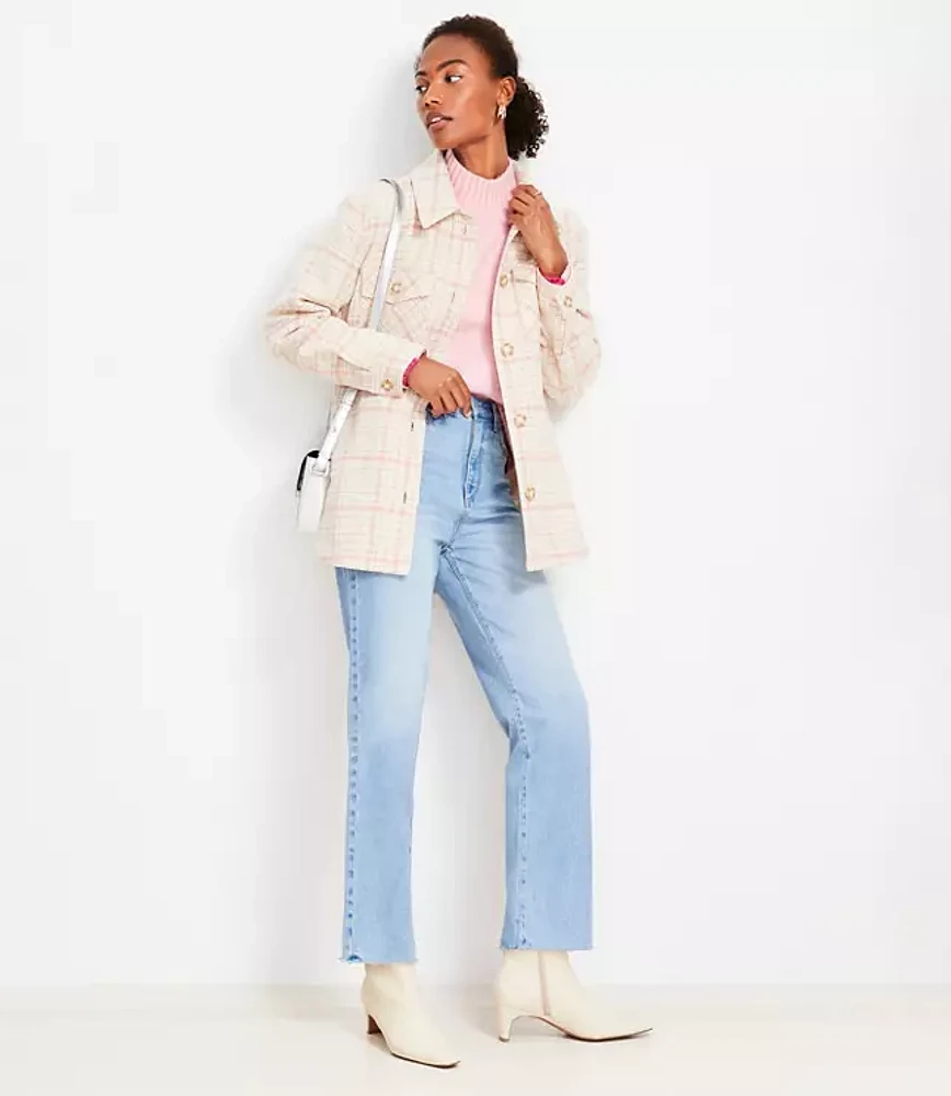 Petite Houndstooth Shirt Jacket