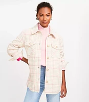 Petite Houndstooth Shirt Jacket