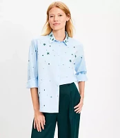 Petite Crystal Poplin Everyday Relaxed Shirt