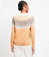 Fair Isle Mock Neck Sweater