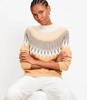 Fair Isle Mock Neck Sweater