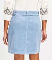 Petite Belted Corduroy Pocket Skirt