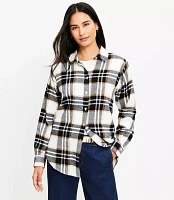 Petite Plaid Tunic Shirt