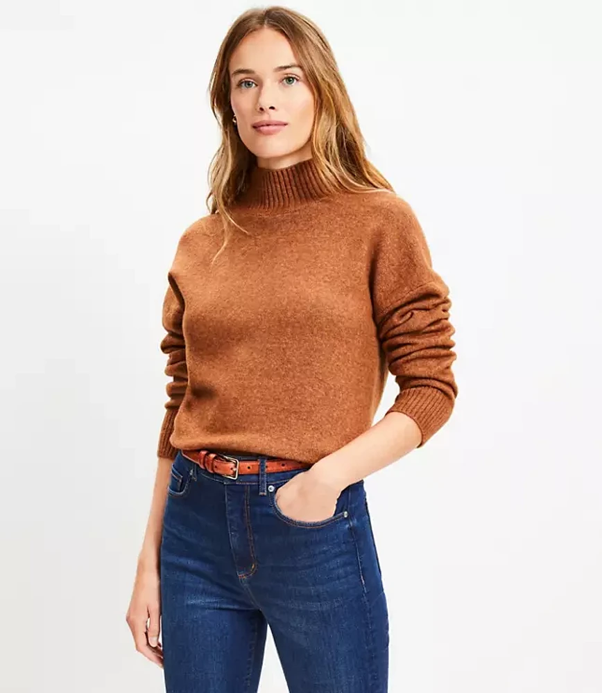 Petite Modern Mock Neck Sweater