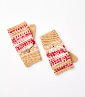 Geo Fair Isle Mittens