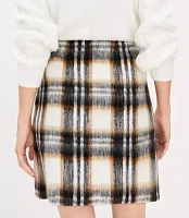 Petite Brushed Plaid Mini Skirt