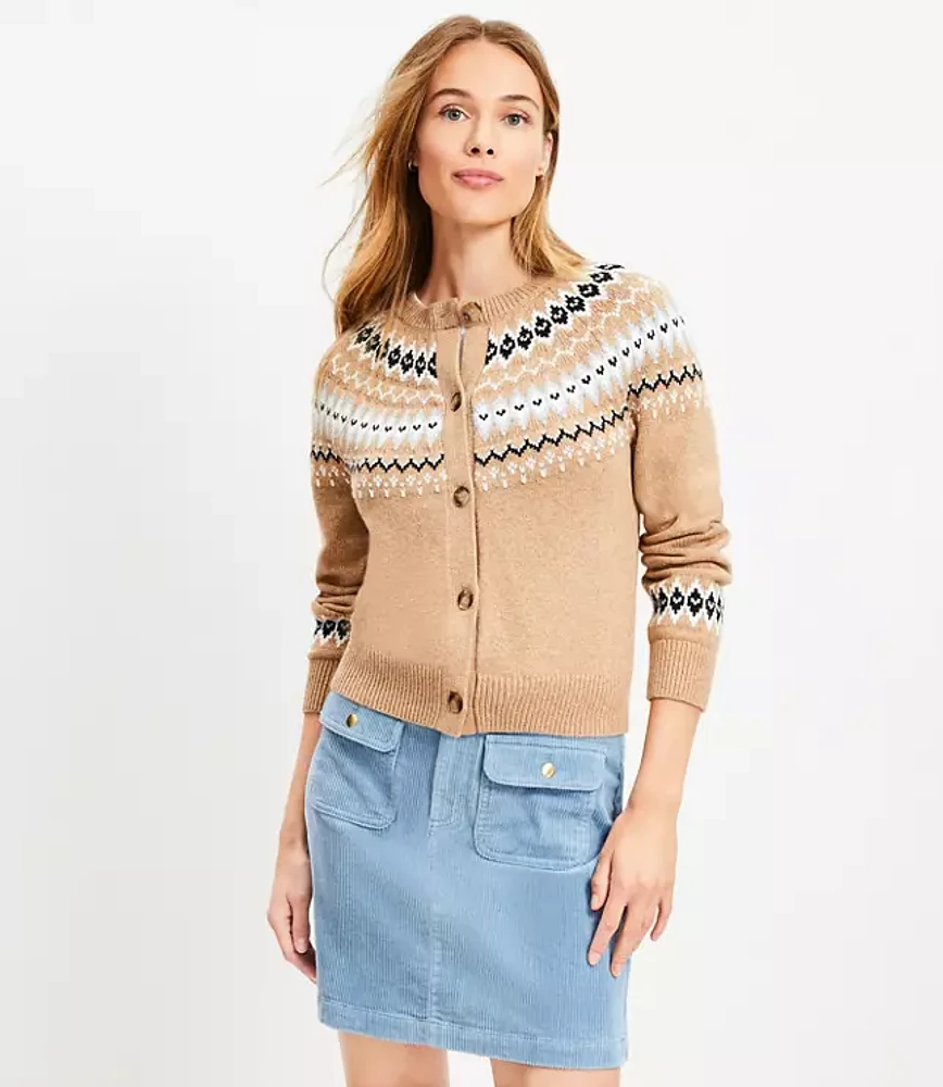 Petite Round Fair Isle Cardigan