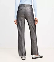 Petite Straight Pants Metallic Texture