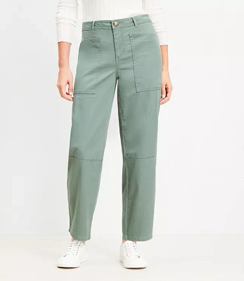 Curvy Utility Barrel Pants Twill