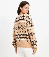 Fair Isle Modern Turtleneck Sweater