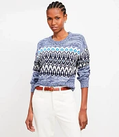 Sparkle Marled Fair Isle Sweater