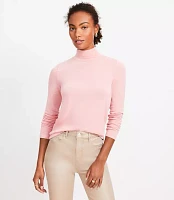 Petite Long Sleeve Mock Neck Top