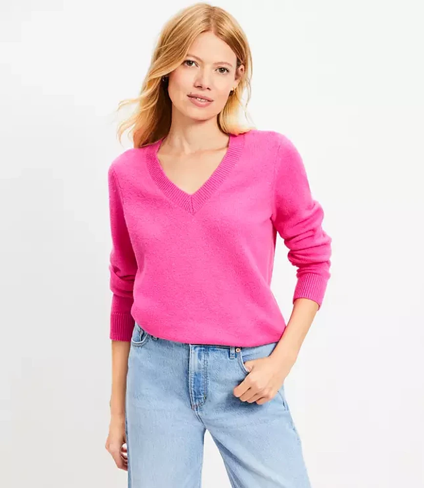 Petite Relaxed V-Neck Sweater