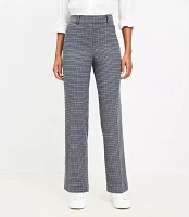 Tall Full Length Straight Pants Houndstooth Brushed Flannel