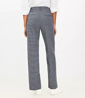 Tall Full Length Straight Pants Houndstooth Brushed Flannel