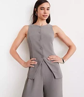 LOFT Versa Crepe Drape High Neck Vest