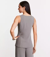 LOFT Versa Crepe Drape High Neck Vest