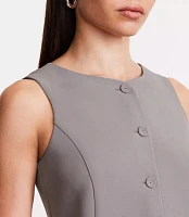 LOFT Versa Crepe Drape High Neck Vest