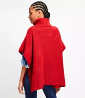 Cable Turtleneck Poncho