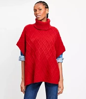 Cable Turtleneck Poncho