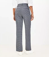 Curvy Full Length Straight Pants Houndstooth Brushed Flannel