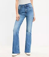 Petite Fresh Cut High Rise Slim Flare Jeans in Classic Mid Wash