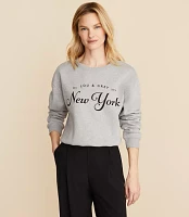 Lou & Grey New York Fleece Bubble Hem Sweatshirt