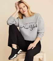 Lou & Grey New York Fleece Bubble Hem Sweatshirt