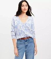 Night Bloom Relaxed V-Neck Sweater