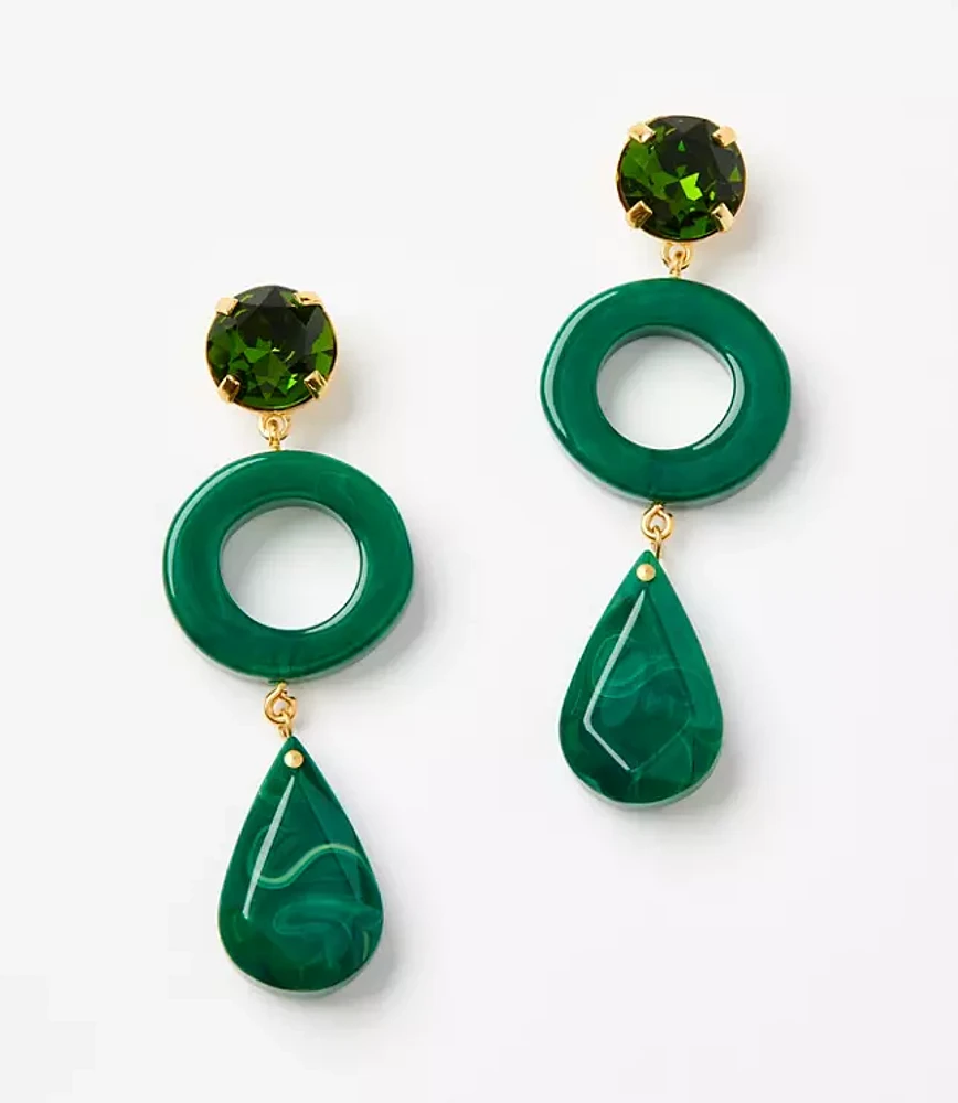 Italian Resin Statement Drop Earrings