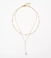 Pearlized Delicate Y-Necklace Set