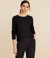 Lou & Grey Soft Slub Long Sleeve Pocket Tee