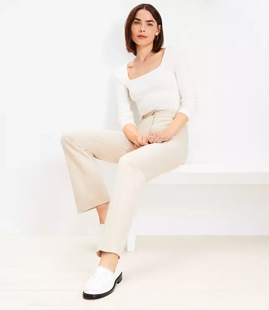 Petite Parker Straight Pants Texture