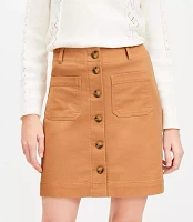 Tall Button Mini Pocket Skirt