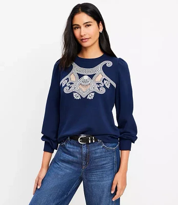 Mosaic Cutout Sweatshirt