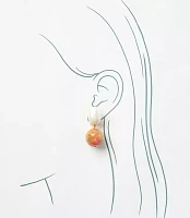 Italian Pearlized Marbleized Drop Earrings