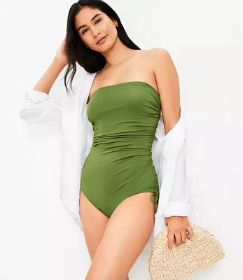 LOFT Beach Bandeau One Piece Swimsuit