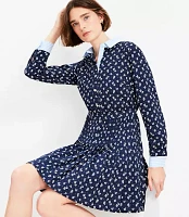 Clover Pleated Mini Shirtdress